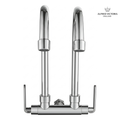 ALFRED VICTORIA 345mm Chrome Quater Turn Wall Sink Tap