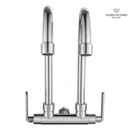 ALFRED VICTORIA 345mm Chrome Quater Turn Wall Sink Tap