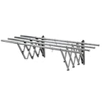 Retractable Wall Mount Clothes Hanger | Stainless Steel Silver (3ft - 5.5ft)