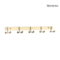 SORENTO SRT1369-5-GY 435mm Gold Brass Five Robe Hook Bar