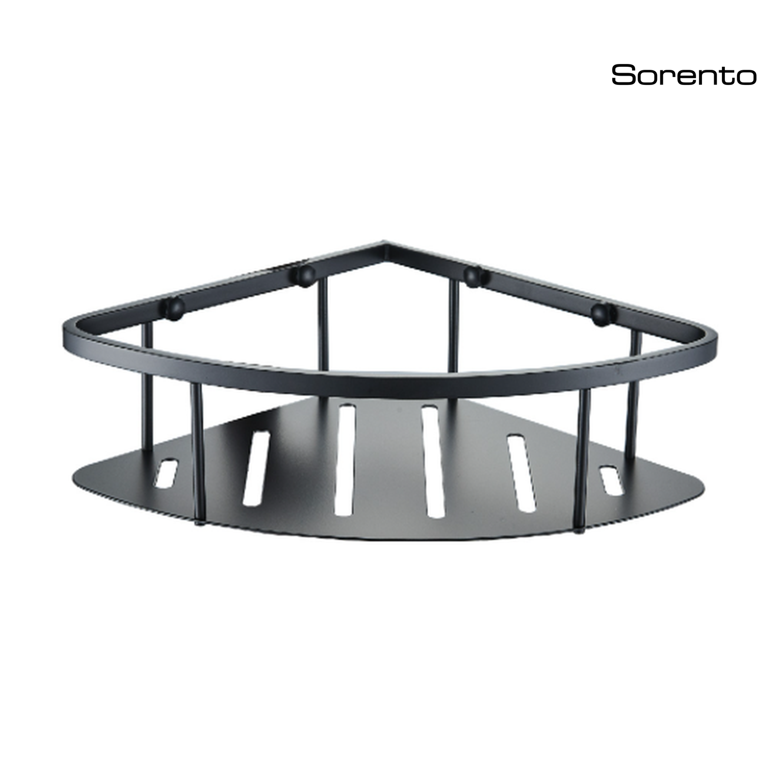 SORENTO SRT2366-BL8 Matte Black Corner Shower Basket