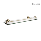 SORENTO SRT2405-GY 500mm Traditional Gold Chrome & Glass Bathroom Shelf