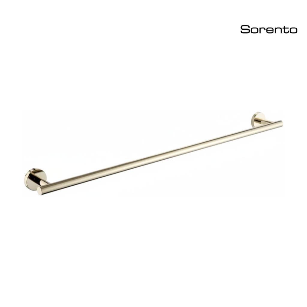 SORENTO SRT2408-GY 800mm Single Gold Chrome Towel Rail - Circle