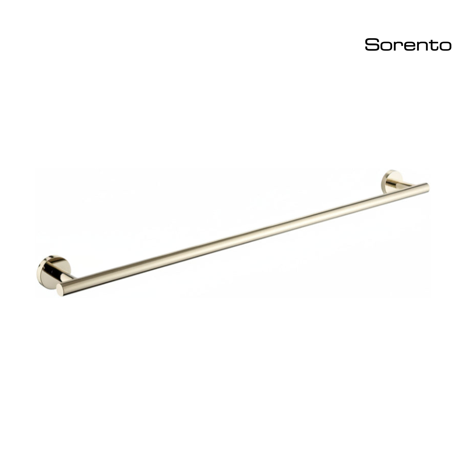SORENTO SRT2408-GY 800mm Single Gold Chrome Towel Rail - Circle