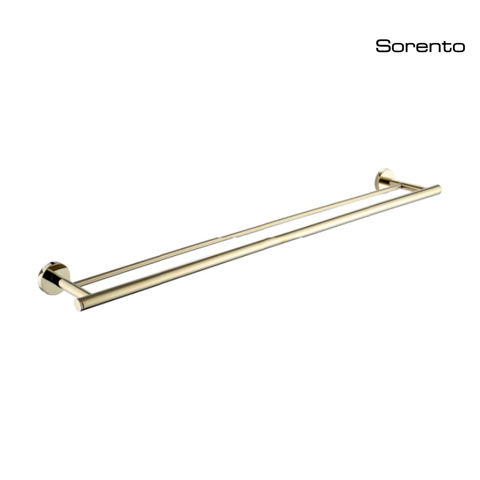 SORENTO SRT2413-GY 800mm Double Gold Chrome Towel Rail - Circle