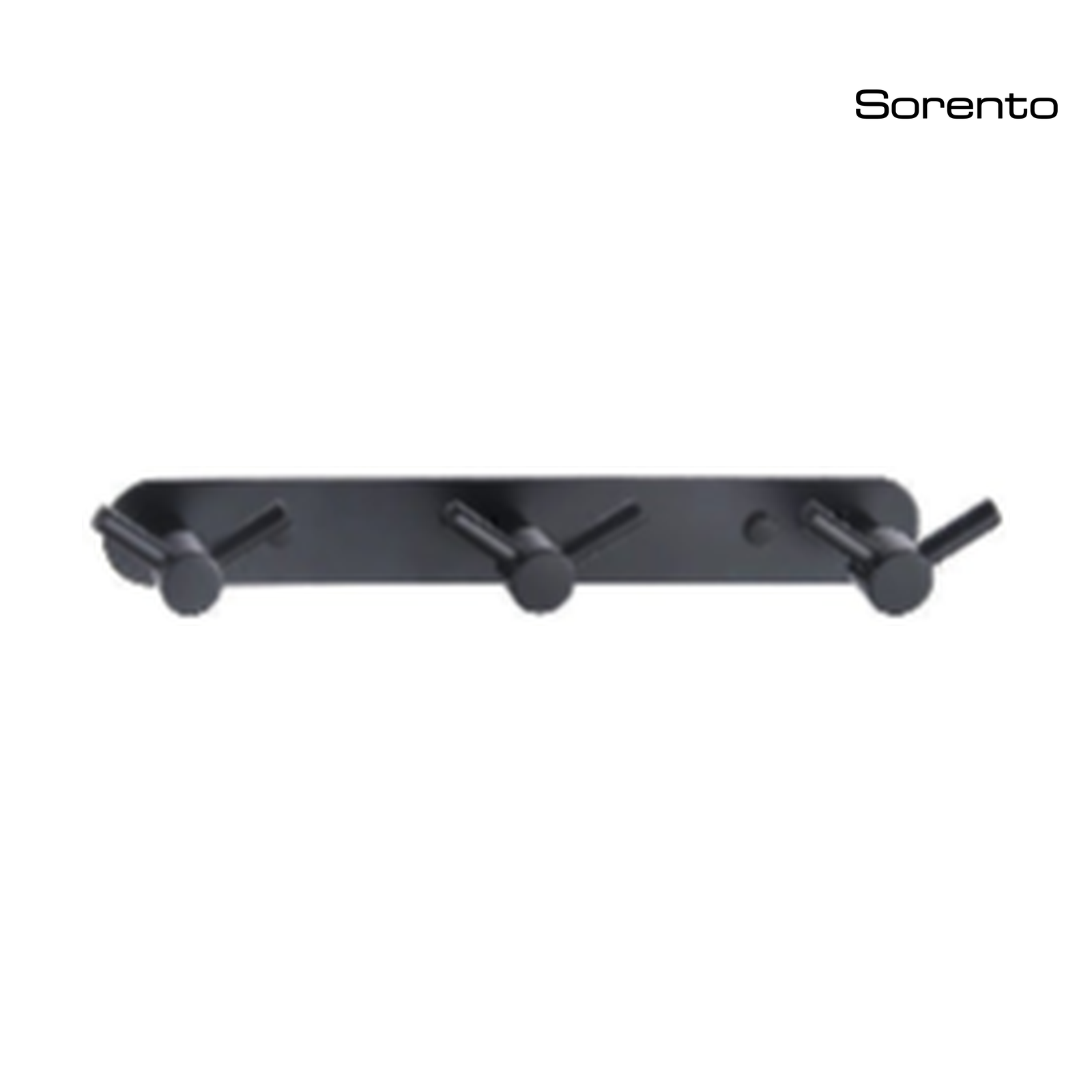SORENTO SRT3361-3-BL_2 Matte Black Triple Robe Hook Bar