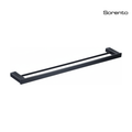 SORENTO SRT3613 800mm Double Matte Black Towel Rail - Square