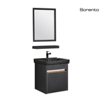 SORENTO SRTBF11404-MBL 345mm Black Wall Hung Cabinet 1 Soft Closing Drawers Set