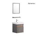 Sorento SRTBF11413 400mm Bathroom Vanity Set | Brown Basin Cabinet with Mirror, Shelf, Cold Tap &amp; Pop-Up Waste