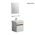 Sorento SRTBF11416 430mm Bathroom Vanity Set | White Basin Cabinet with Mirror, Shelf, Cold Tap & Pop-Up Waste