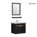 Sorento SRTBF11707 500mm Bathroom Vanity Set | Black Basin Cabinet with Mirror, Shelf, Cold Tap & Pop-Up Waste