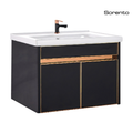 SORENTO SRTBF31414-MBL 460mm Black Wall Hung Cabinet 1 Soft Closing Drawers Set