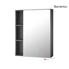 Sorento SRTMCB6071-BL 600mm Aluminium Mirror Cabinet | Black
