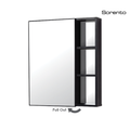 Sorento SRTMCB6083-BL 700mm Aluminium Mirror Cabinet | Black