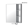 Sorento SRTMCB6084-WH 700mm Aluminium Mirror Cabinet | White