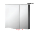 Sorento SRTMCB8071-BL 800mm Aluminium Mirror Cabinet | Black