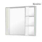Sorento SRTMCB8081-WH 800mm Aluminium Mirror Cabinet | White