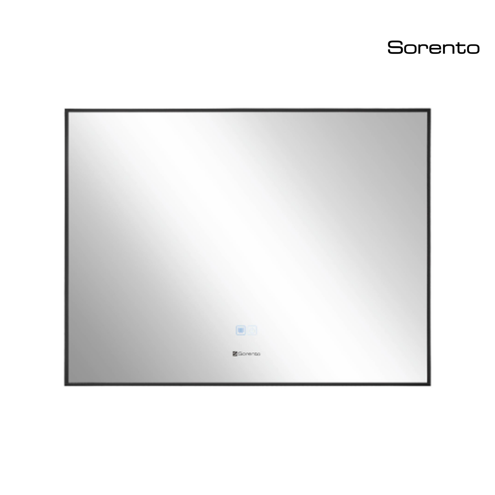 Sorento SRTMRL705 800mm Black Aluminium Frame LED Mirror | Anti-Fog, Touch Sensor &  3-Colour LED Lighting
