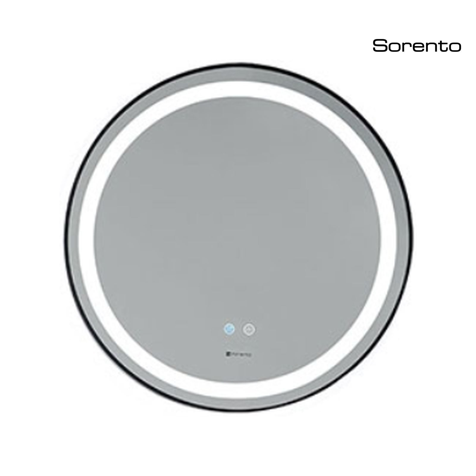 Sorento SRTMRL802 700mm Black Aluminium Frame LED Mirror | Anti-Fog & LED Light