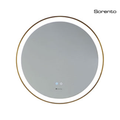 Sorento SRTMRL803 700mm Gold Aluminium Frame LED Mirror | Anti-Fog & LED Light