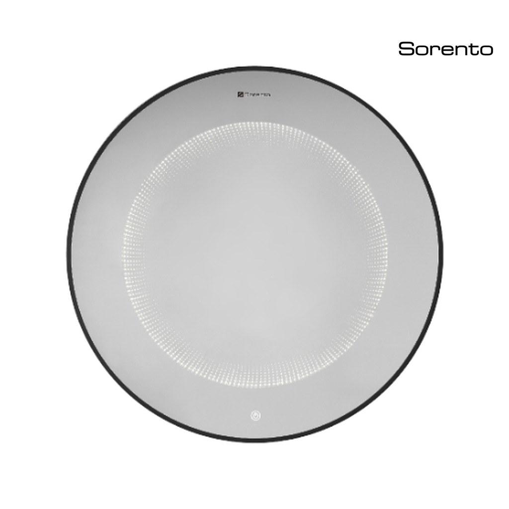 Sorento SRTMRL806 700mm Black Stainless Steel Frame 3D Visual LED Mirror | Touch Sensor & Dual LED Lighting