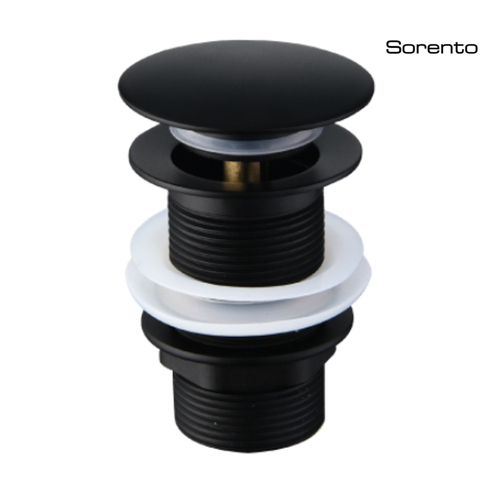 SORENTO SRTW1200-BL 80mm Brass Matte Black Pop Up Waste without Over Flow