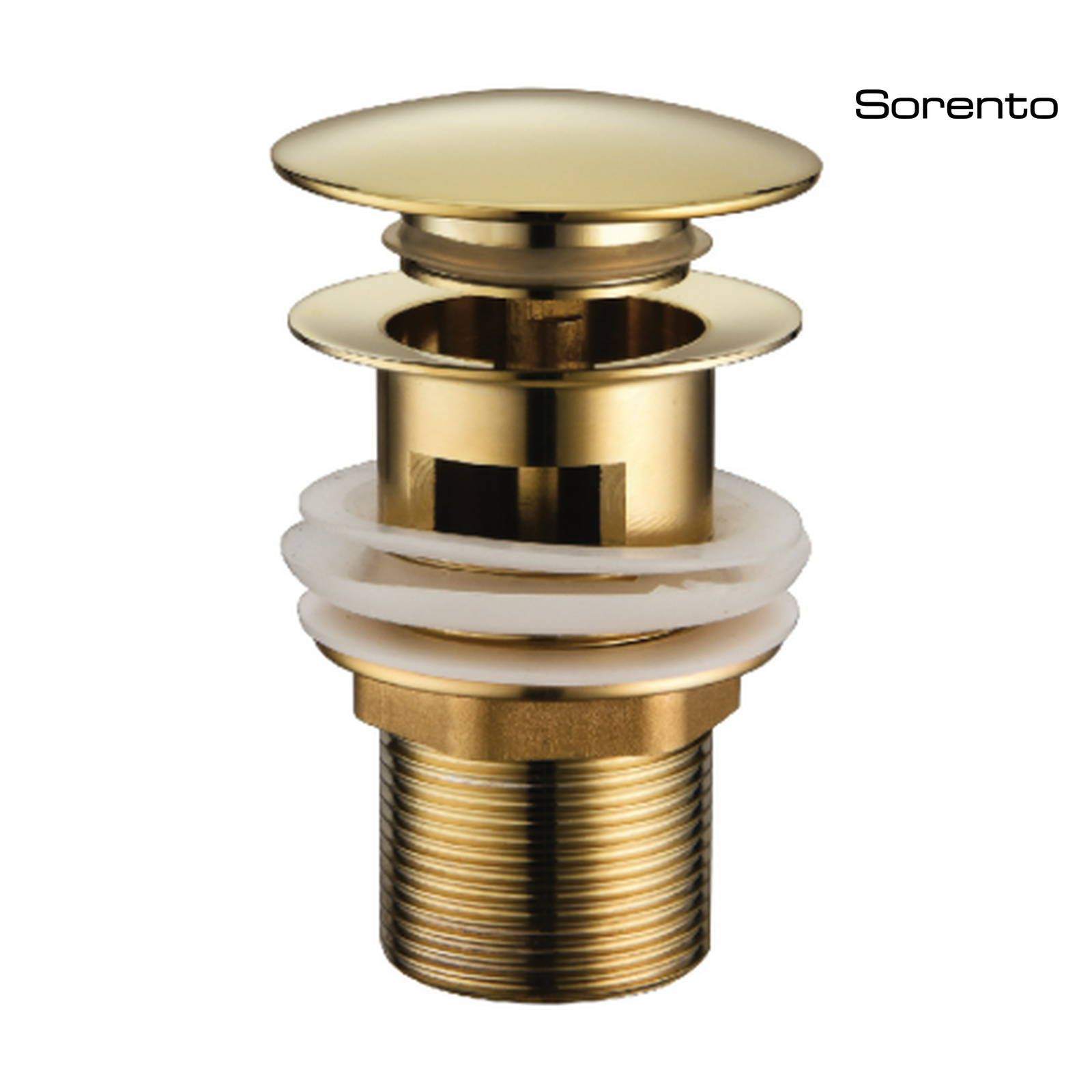 SORENTO SRTW1700-GY 80mm Brass Gold Pop Up Waste with Over Flow
