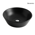 SORENTO SRTWB2410-BL 420mm Matte Black Counter Mounting Wash Basin come with single pre-punched tap hole