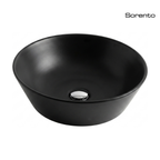 SORENTO SRTWB2410-BL 420mm Matte Black Counter Mounting Wash Basin come with single pre-punched tap hole