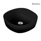 SORENTO SRTWB2413-BL 440mm Black Oval Counter Mounting Wash Basin come with single pre-punched tap hole