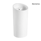 Sorento SRTWB8003 480mm Freestanding Ceramic Wash Basin with Overflow | White Bathroom Basin