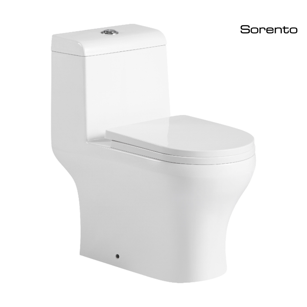 Sorento SRTWC287-RL One Piece Water Closet Washdown With Rimless Flushing Technology S-Trap 150/200/250mm, P-Trap 180 mm