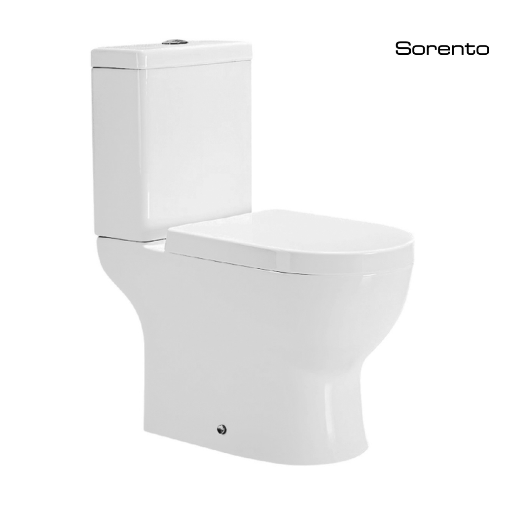 Sorento SRTWC8840-RL Close Coupled Water Closet Washdown with Rimless Flushing Technology S-Trap 250mm, P-Trap 180mm