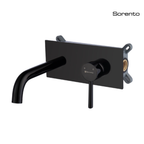 SORENTO SRTWT5612-BL5 230mm Square Matt Black Wall Mounted Basin Mixer Tap