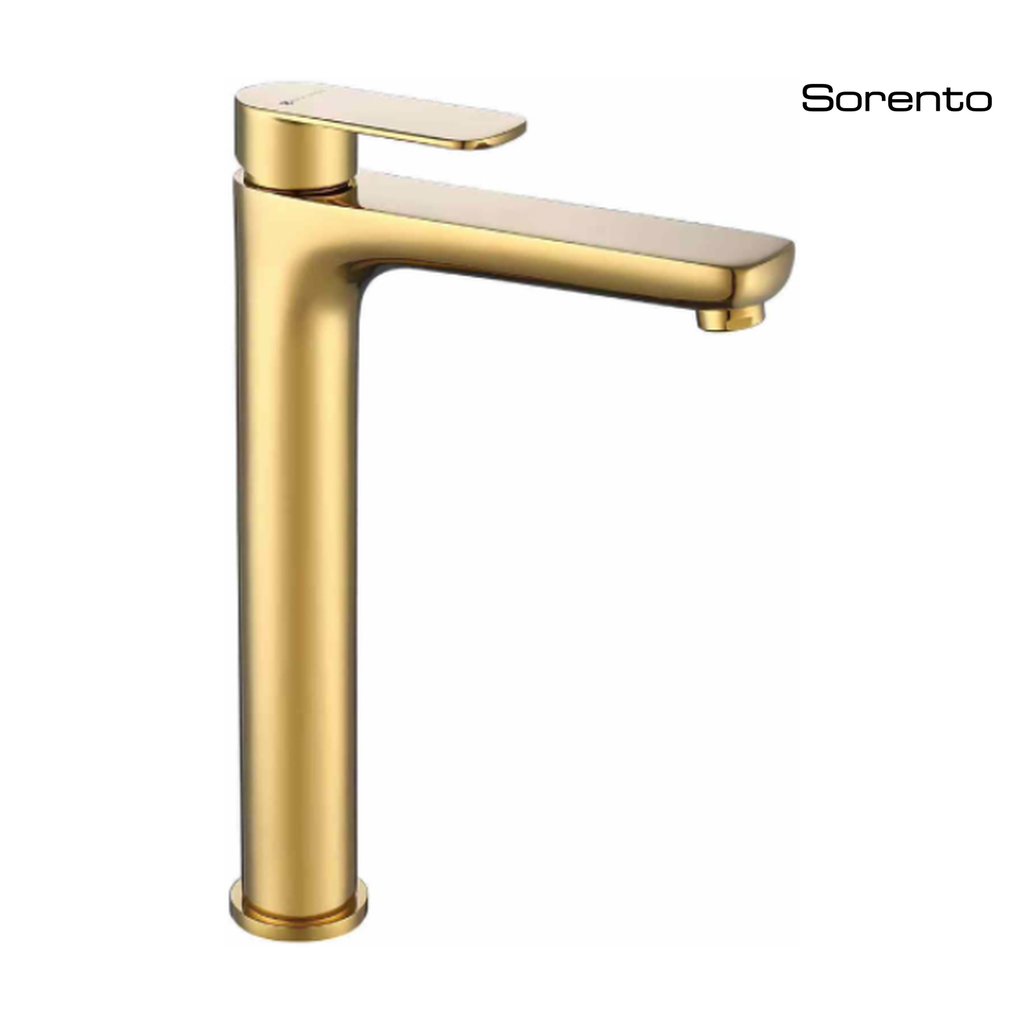 SORENTO SRTWT6855-GY 290mm Bathroom Luxury Gold Basin Sink Mixer Modern Tall Tap