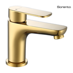 SORENTO SRTWT6860-GY 130mm Modern Gold Brushed Brass Basin Mono Mixer Tap