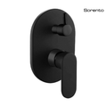SORENTO SRTWT7432-BL Oval Concealed Manual Shower Valve with Diverter - Matte Black