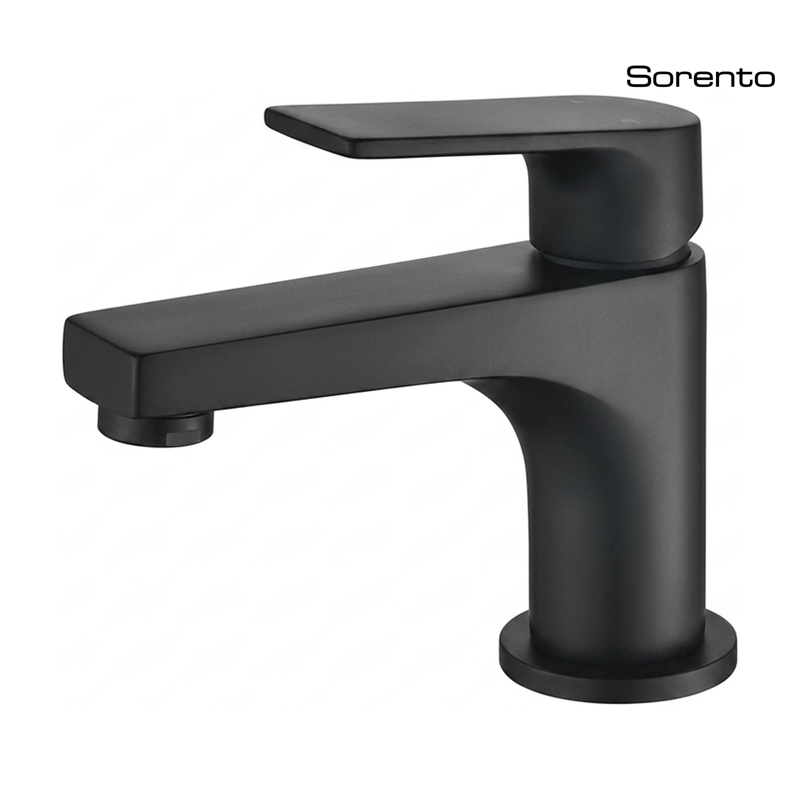 SORENTO SRTWT7445-LV-BL 114mm Modern Matte Black Brushed Brass Basin Mono Mixer Tap