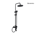 SORENTO SRTWT9606-BL Matte Black 3-Ways Exposed Shower Thermostatic Shower Bar Mixer Valve & Riser Rail Kit Set