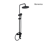 SORENTO SRTWT9606-BL Matte Black 3-Ways Exposed Shower Thermostatic Shower Bar Mixer Valve & Riser Rail Kit Set