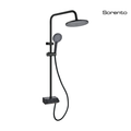 Sorento SRTWT9613-BL 3-Way Exposed Shower Set | Black | ABS Rain Shower Head & 3-Function ABS Hand Shower
