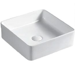 DOCASA 285C 395mm Ceramic White Counter Top Basin Sinki Tandas Bilik Mandi For Bathroom,Dining Area, And Outdoor Murah N