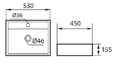 DOCASA 2204 560mm Ceramic White Under Counter Basin Sinki Tandas Bilik Mandi For Bathroom,Dining Area,Outdoor Murah