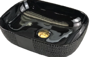 DOCASA 1087MB 450mm Ceramic Marble Counter Top Basin Sinki Tandas Bilik Mandi For Bathroom,Dining Area,Outdoor Murah