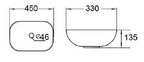 DOCASA 1087MB 450mm Ceramic Marble Counter Top Basin Sinki Tandas Bilik Mandi For Bathroom,Dining Area,Outdoor Murah
