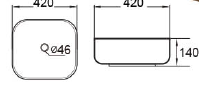 DOCASA 1096RG 420mm Rose Gold Counter Top Basin Sinki Tandas Bilik Mandi For Bathroom,Dining Area,Outdoor Murah