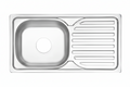 GLORY GL8045 800mm Stainless Steel Kitchen Sink Top-Mount Single Bowl Matt Sinki Dapur