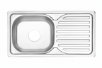 GLORY GL8045 800mm Stainless Steel Kitchen Sink Top-Mount Single Bowl Matt Sinki Dapur