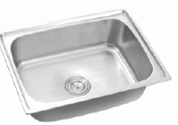 GLORY GL6045 600mm Stainless Steel Kitchen Sink Top-Mount Single Bowl Matt Sinki Dapur