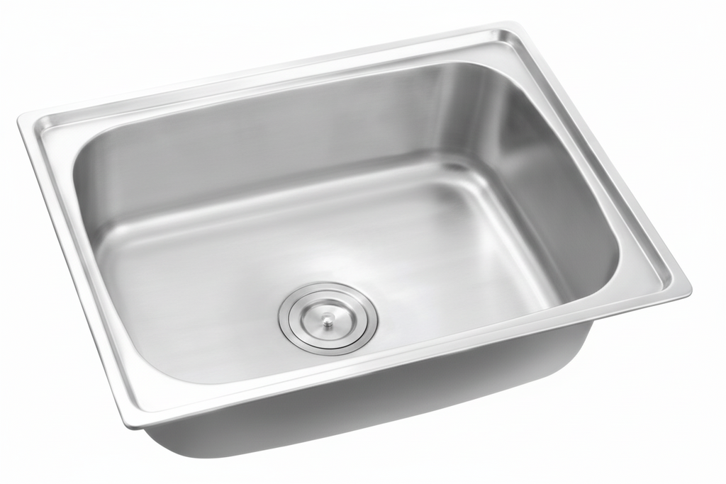 GLORY GL6045 600mm Stainless Steel Kitchen Sink Top-Mount Single Bowl Matt Sinki Dapur